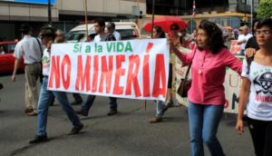 a mining protest costa rica